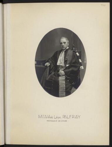 M. l'Abbé Léon Palfray, professeur de chimie