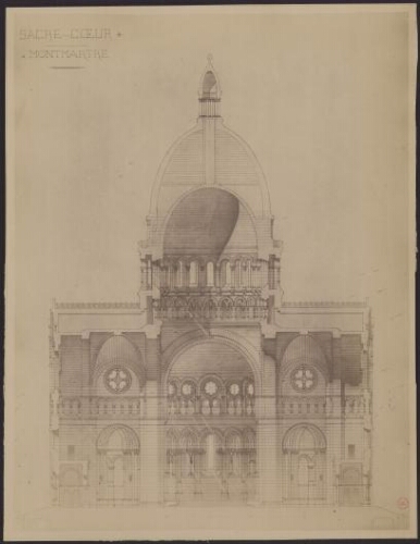 Basilique du Sacré-Coeur : plans et élévations d'Abadie