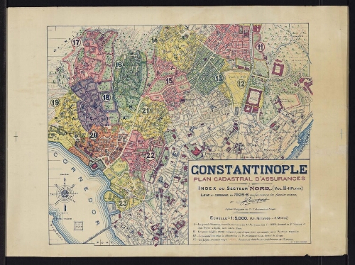 Constantinople. Index du secteur Nord. Vol. II = 11 planches