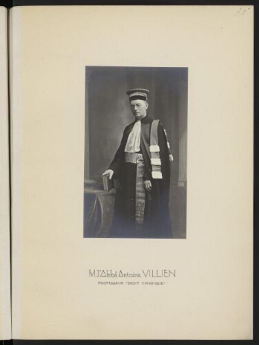 M. l'Abbé Antoine Villien, professeur "droit canonique"