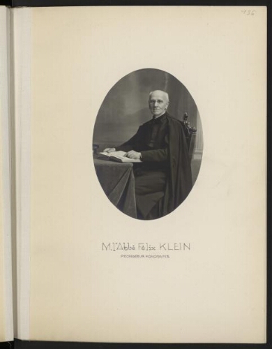 M. l'Abbé Félix Klein, professeur honoraire