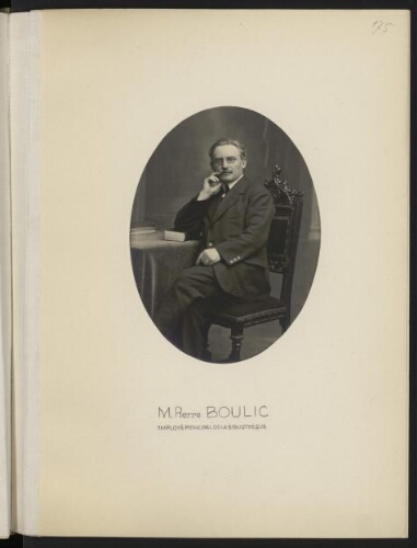 M. Pierre Boulic, employé principal de la bibliothèque