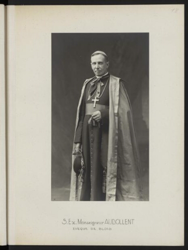 S. Ex. Monseigneur Audollent, évêque de Blois