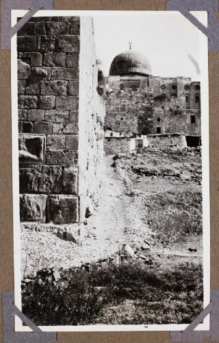 Jérusalem : Extérieur Sud du Haram, porte double et chevet d'El Aksa