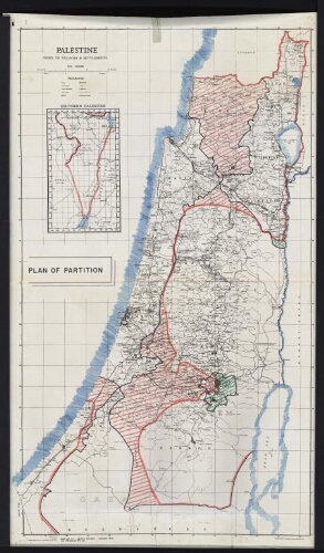 Palestine. Index to Villages and Settlements. Plan of Partition. Map n° III of the United Nations UN Presentation 627.