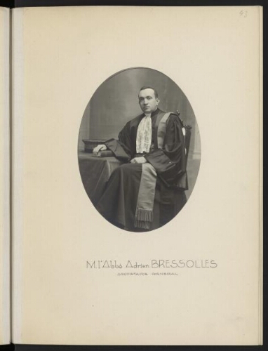 M. l'Abbé Adrien Bressolles, secrétaire général