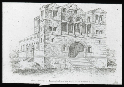 Basilique de Tourmanin d'après Vogüé [gravure de Claude Charles Riolet]