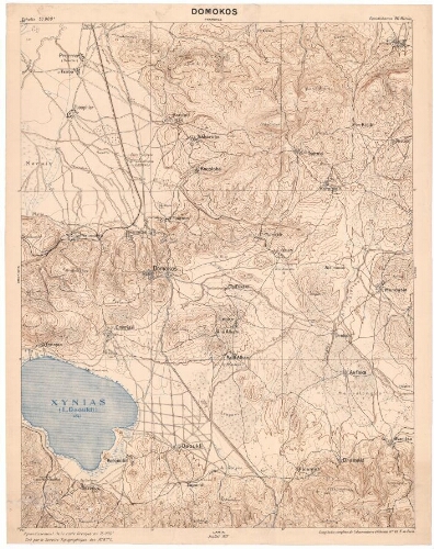Agrandissement de la carte grecque au 75 000e par le service topographique des armées alliées d'Orient