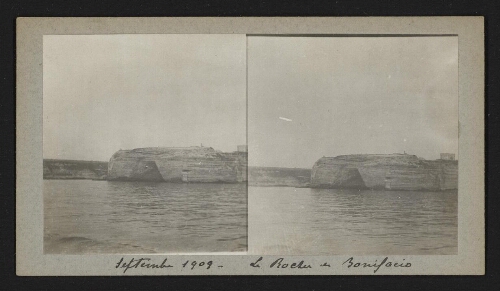Septembre 1909 - Le rocher de Bonifacio