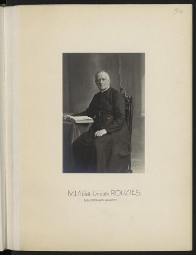 M. l'Abbé Urbain Rouziès, bibliothécaire adjoint