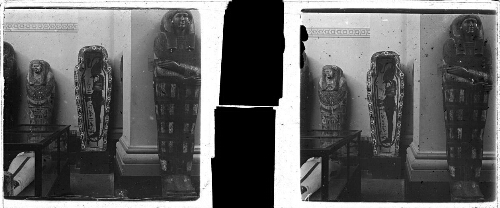 13 - Musée du Caire : Culte des morts - Couvercle du cercueil et intérieur dito