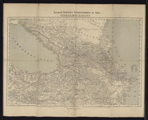 Russisch-Türkischer Kriegsschauplatz in Asien. Generalkarte vom Kaukasus