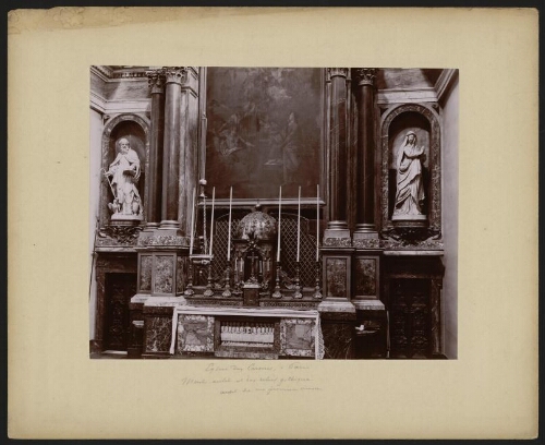 Eglise des Carmes : maître-autel et bas-relief gothique : autel de ma première messe