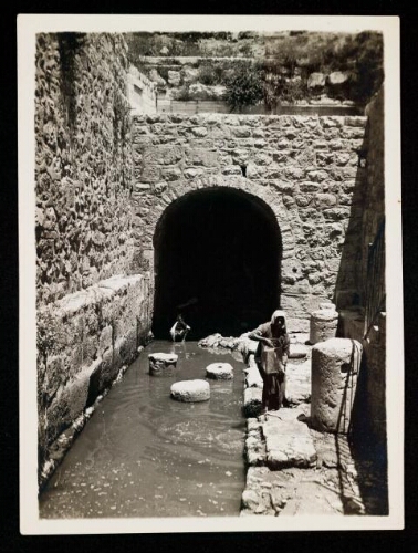 Jérusalem : vallée du Cédron, sortie du canal d'Ezechias