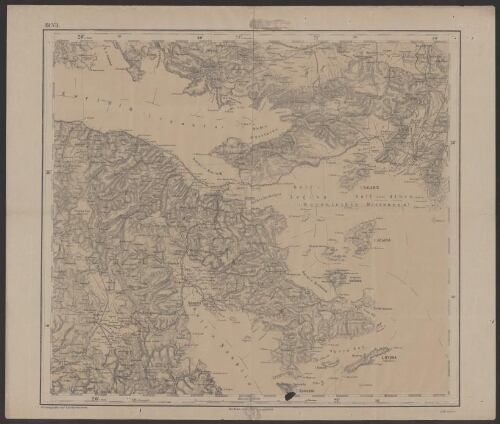 General-Karte des Königreiches Griechenland : im Masse 1:200 000 der Natur . [Bl.VII. Golf von Korinth, Athen, Argolis, Hydra]