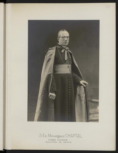 S. Ex. Monseigneur Chaptal, évêque d'Isionda auxiliaire de Paris