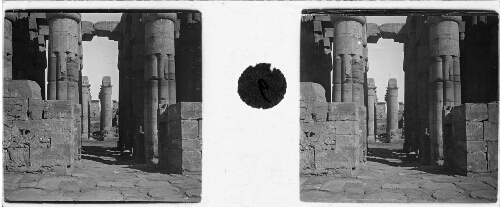9 - Temple de Louqsor. Perspective des cours et colonnades (prise du fond du temple privé)