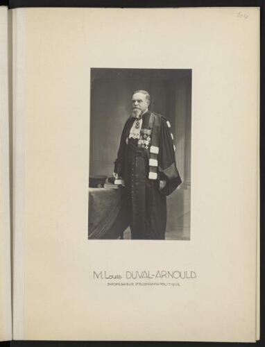 M. Louis Duval-Arnould, professeur d'économie politique