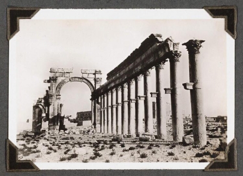 Palmyre : L'arc monumental vu de l'arrière