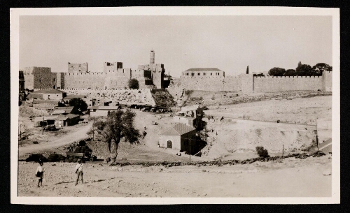 Le mur Ouest de Jérusalem (avec la citadelle) vu de Niképhorieh