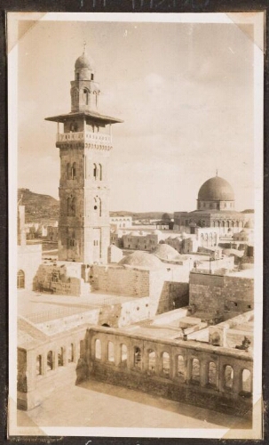Jérusalem : L'esplanade du Haram, vue de la terrasse des dames de Sion
