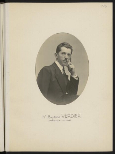 M. Baptiste Verdier, appariteur (lettres)