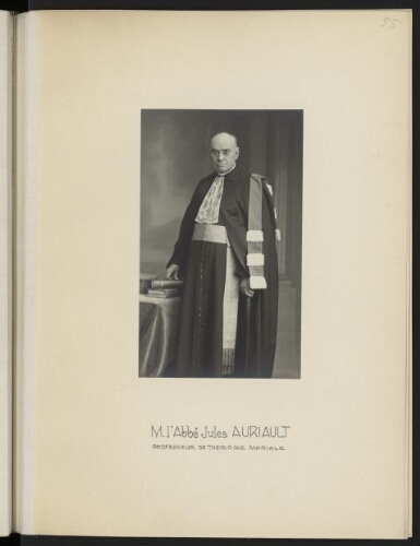 M. l'Abbé Jules Auriault, professeur de théologie mariale