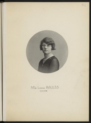Mlle Louise Baulès, employée