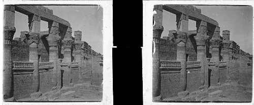69 - Temple d'Isis à Philae. Deuxième pylône et chapelle de la naissance