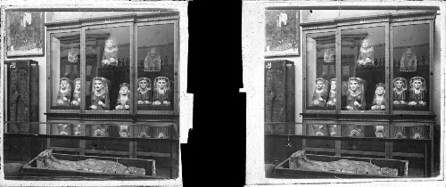 17 - Musée du Caire : Culte des morts - Masques des momies (époque tardive)