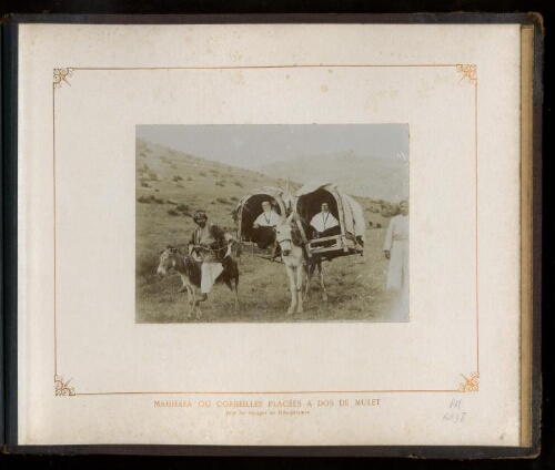 Mahhafa ou corbeilles placées à dos de mulet pour les voyages en Mésopotamie
