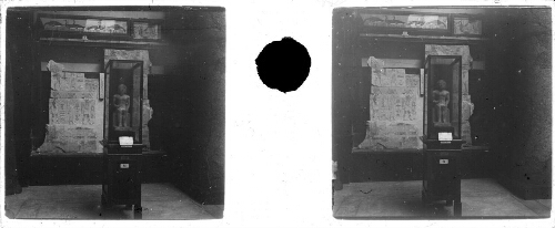 28 - Musée du Caire : [Statue et peinture d'un tombeau de Meïdoum, oies paissant (IVe dynastie)]