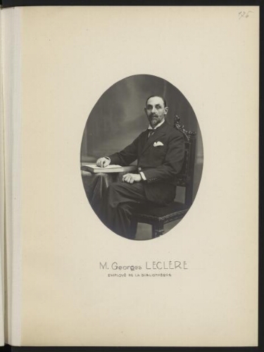 M. Georges Leclère, employé de la bibliothèque