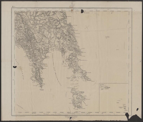 General-Karte des Königreiches Griechenland : im Masse 1:200 000 der Natur . [Bl.X. Ost-Messenien, Lakonia, Kythera, Antikythera]