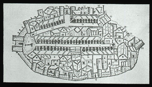 Mosaïque de Madaba : carte de Jérusalem (dessin)