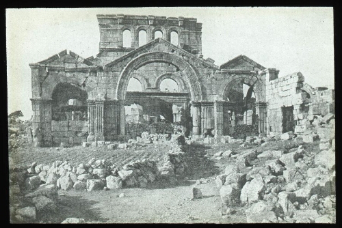 Kalat Seman. Monastère de Saint-Siméon le Stylite : façade sud de la basilique