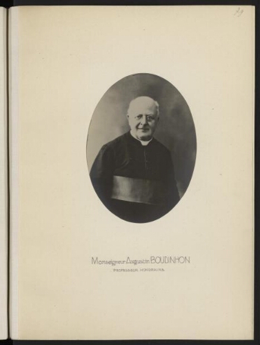 Monseigneur Augustin Boudinhon, professeur honoraire