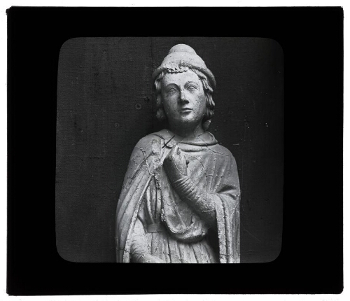 Paris - Notre-Dame, statue du portail Sainte-Anne (41726 R.M.)