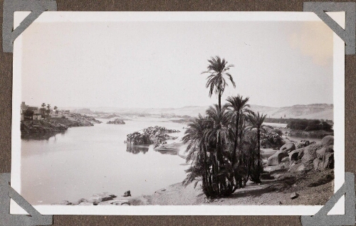 Du haut de l'Ile d'Eléphantine : vue du Nil direction Sud. 1ère cataracte du Nil
