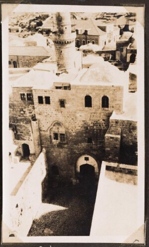 Jérusalem : Le cénacle, vu du haut de la tour de la Dormition