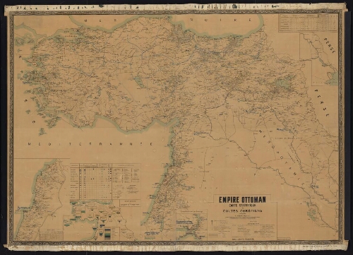 Empire ottoman. Carte statistique des cultes chrétiens. Asie