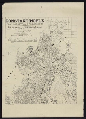 Constantinople. Index du index du secteur Nord. Vol. I = 12 planches